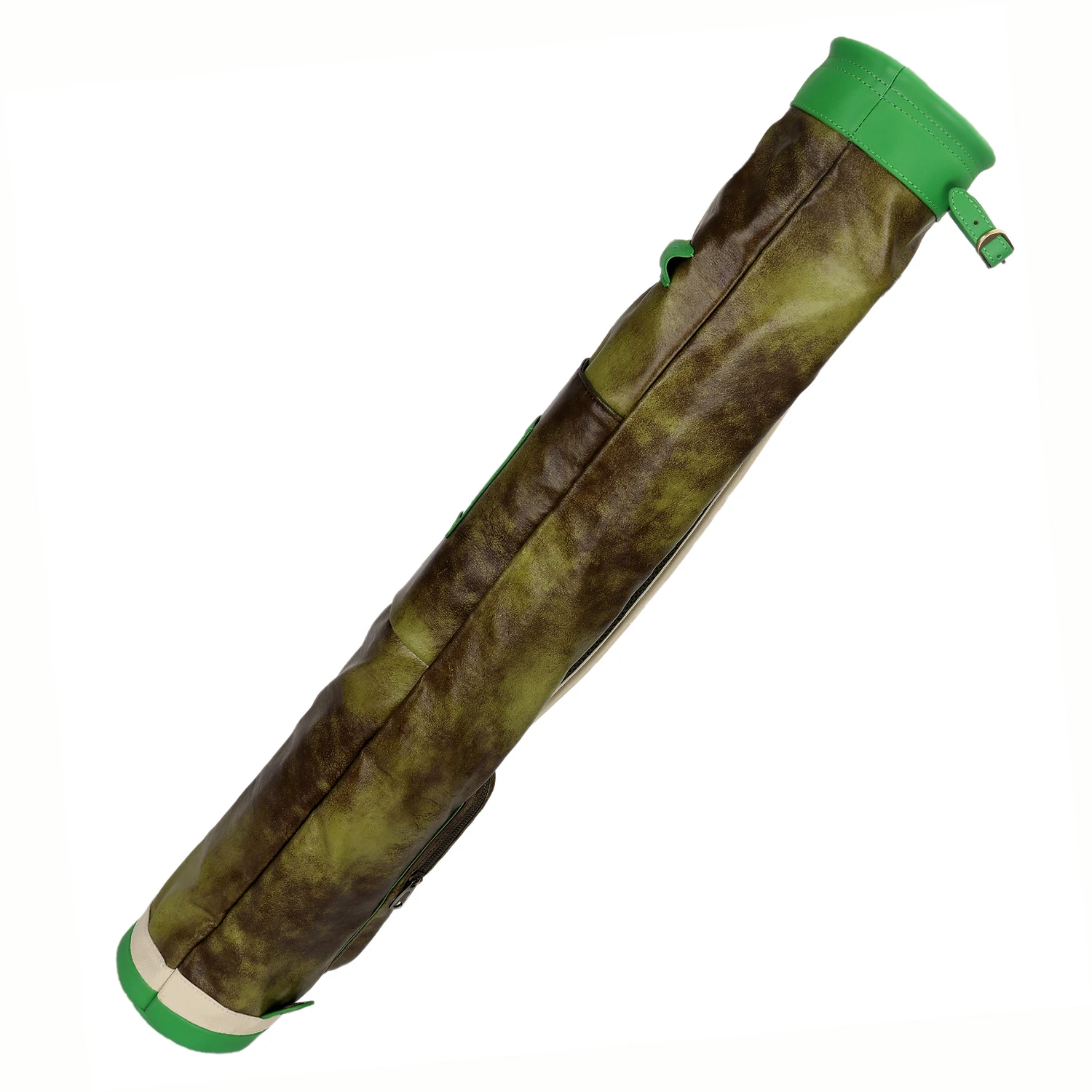 Tourbon Vintage Golf Club Sticks Bag Carrier Pencil Style Microfiber Leather Green Golf Sunday Bag Case Driving Range Bags 88CM