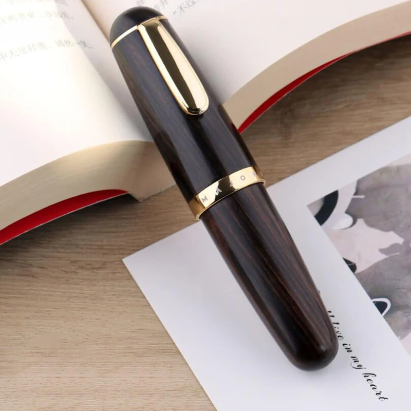 Перьевая ручка MAJOHN Q1 деревянная с чернилами наконечником EF/F короткая для офиса