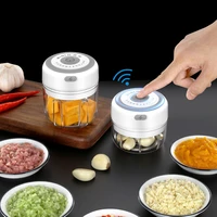 electric cordless garlic meat grinder masher mini food processor onion chopper with usb rechargeable kitchen gadget