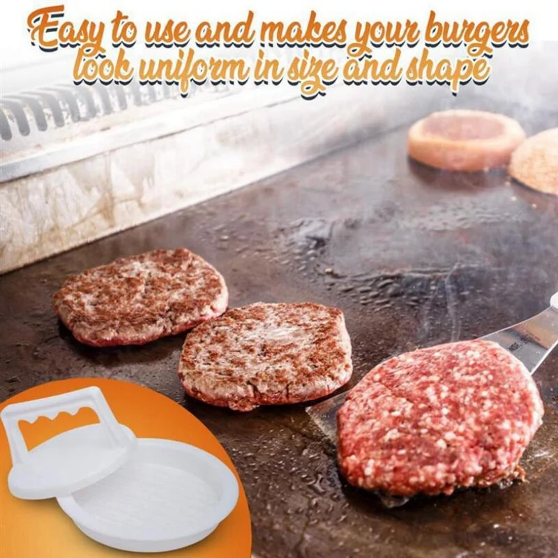 6 Pack Round Shape Hamburger Press Plastic Meat Beef Grill Burger Patty Maker Mold Mould Kitchen | Дом и сад