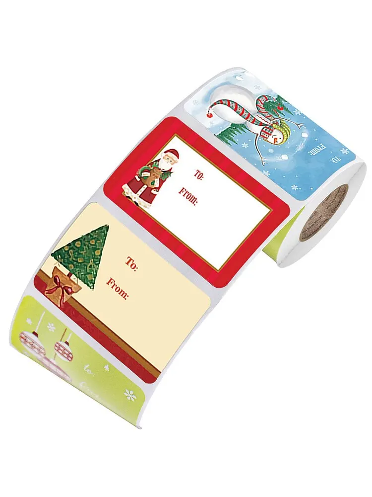 

250 Christmas Stickers Self Adhesive Gift Tag Stickers Santa Snowmen Christmas Presents Labels Xmas Navidad Gift