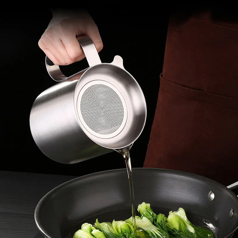 

Oil filter pot kitchen household large capacity filter oil slag oil separator oil bottle multi-function kitchen filter pot