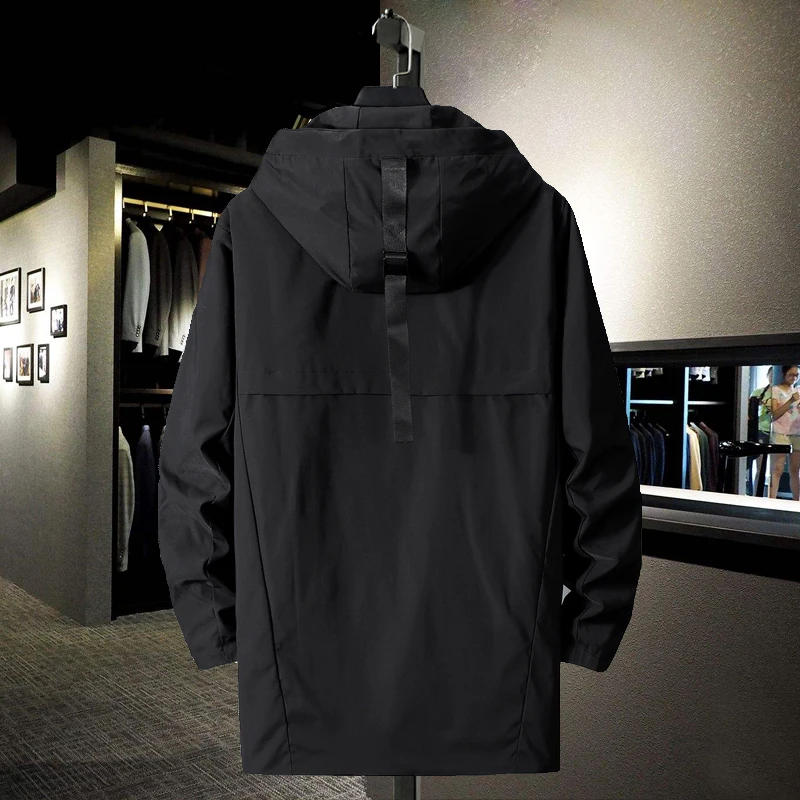 Свободный Длинный Тренч с капюшоном парки креативная зимняя модная куртка