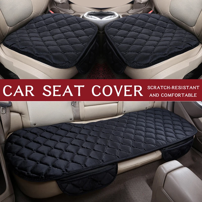 

Winter Car Seat Cover Car Front/Rear/Full Set Seat Cushion Non-slip Short Plush Chair Auto Seat Cushion Protector Mat Pad