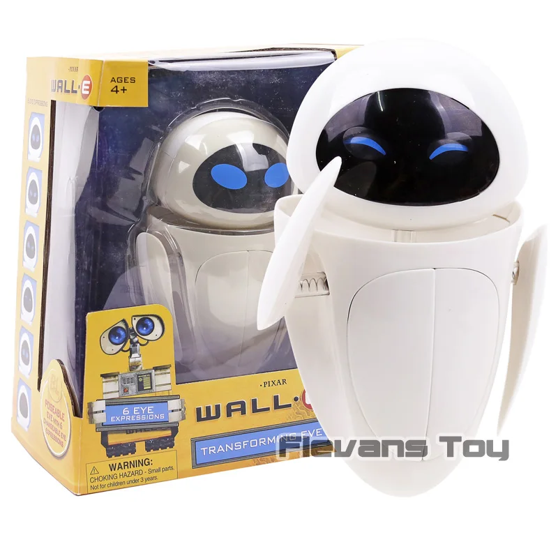 Disney Pixar Thinkway Toys WALL-E Transforming EVE 6 Eye Expressions Action Figure Toy Doll Gift