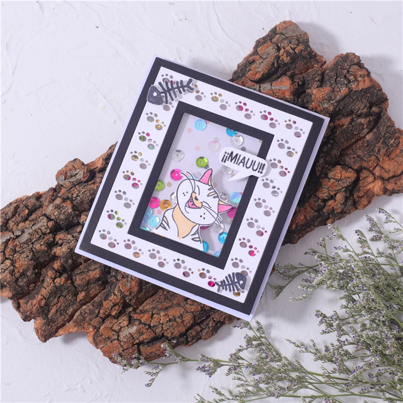 InLoveArts собачий отпечаток рамки металлические режущие штампы Новинка 2019 г.
