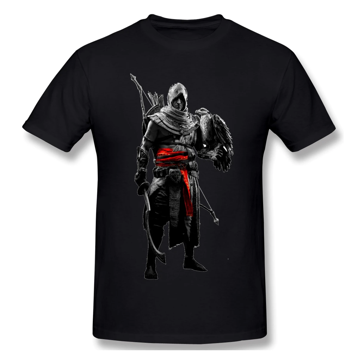 Смешные хлопковые футболки с принтом Bayek assassins creed Мужская модная уличная
