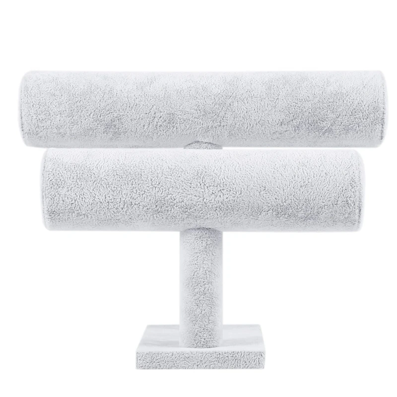 

Jewelry Display Stand T-Shape Bracelet Holder & Trendy Men Braslet Double Layer Leather Braclet Present for Men