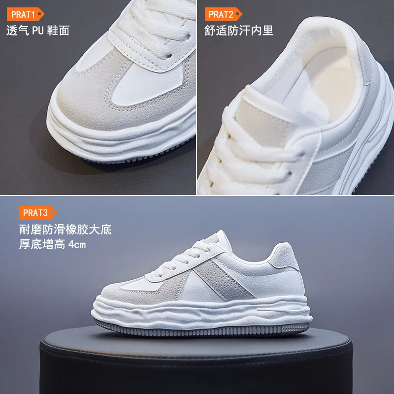 Han edition white shoe tide female ins han edition of new fund of 2021 autumn NK130 increased thick bottom running sneakers f