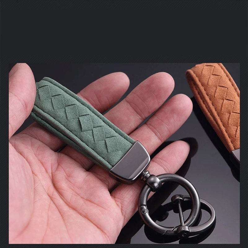 Suede Leather Car keychain key ring For Citroen C-Quatre C-Triomphe Picasso C1 C2 C5 C3 Elysee DS-series Car Accessories
