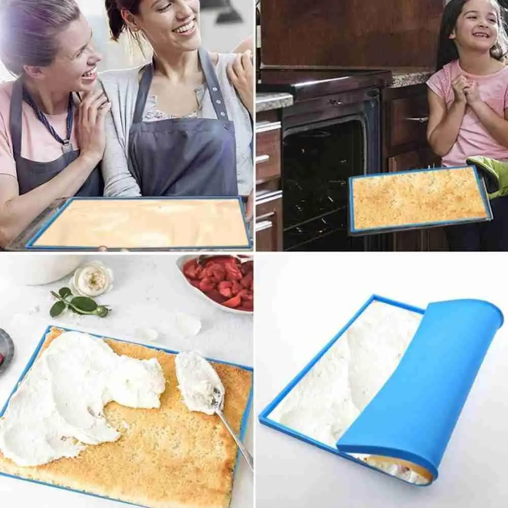 

Food Grade Silicone Baking Mat DIY Multifunction Cake Pad Non-Stick Oven Liner Swiss Roll Pad Bakeware Baking Tools