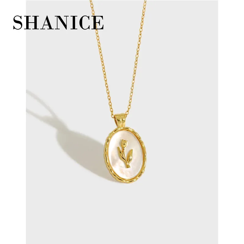 Женское Ожерелье-чокер SHANICE овальное геометрическое ожерелье из серебра 925 пробы