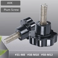 31 38 50 m8 m10 m12 thread star shaped clamping nuts knob for industry equipment bakelite plastic head handle screw plum bolt