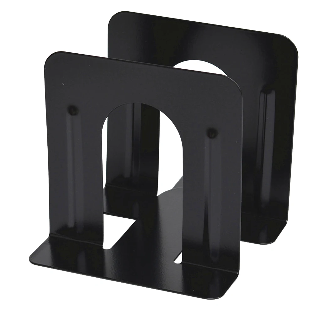 

1 Pair Desk Organizer Storage Decorations Bookend Home Support Non Skid Study Room Library Metal Stand Stationery Universal Gift
