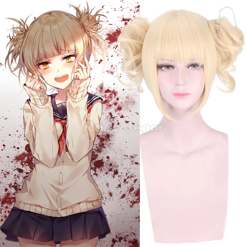 

My Hero Academia Boku no Hero Academia Himiko Toga Cosplay Wig Women Girls Halloween Party Gold Wig Dress up C27X28