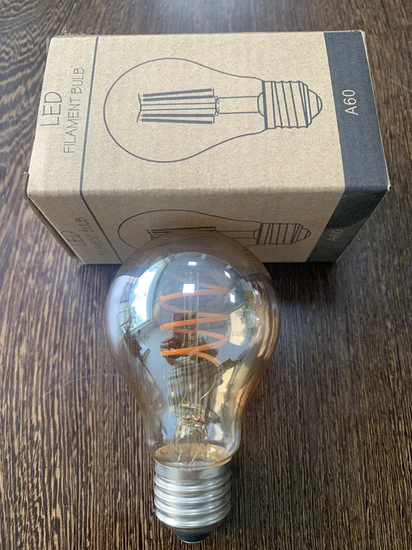 LATTUSO A60 ST64 G80 Spiral Light LED Filament Bulb 4W 8W E27 220V Retro Vintage Lamps Decorative Lighting Dimmable Edison Lamp | Лампы и