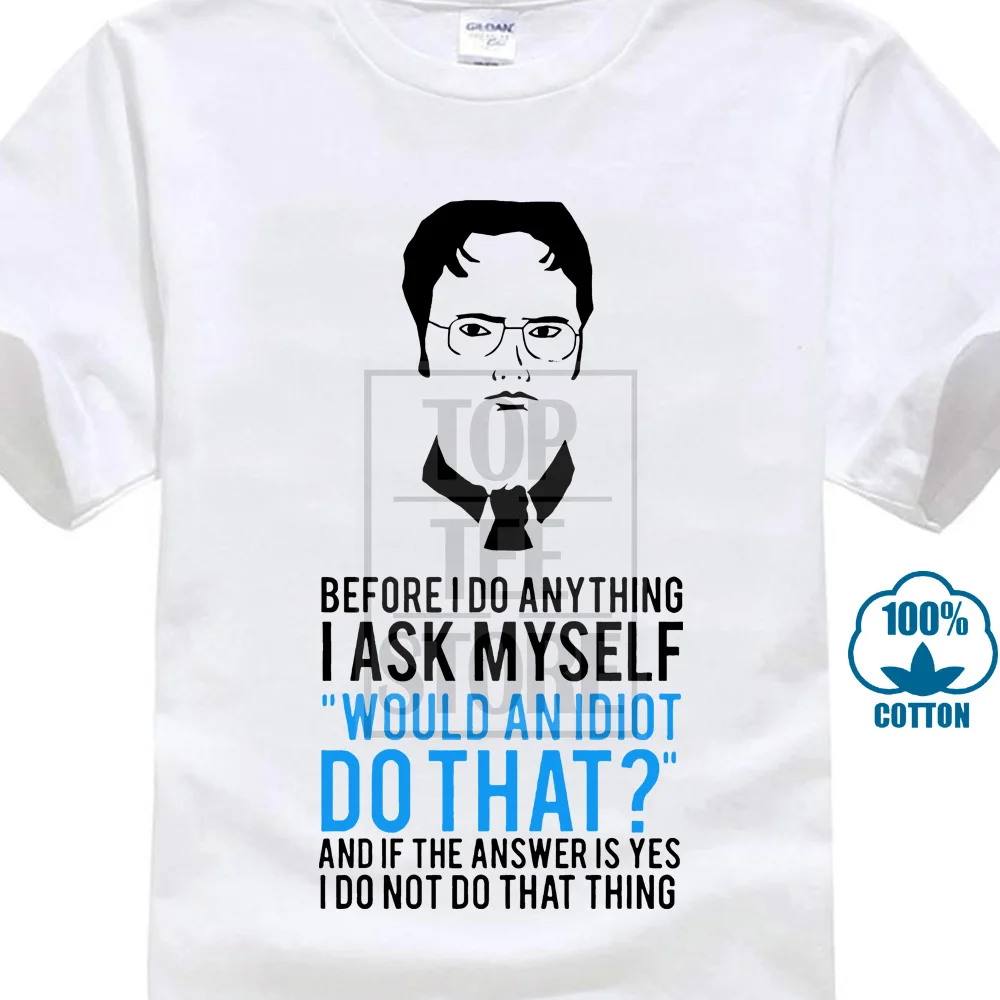 Дропшиппинг Мужская фанки Офис Дуайт Шрут ТВ шоу рубашка с коротким рукавом