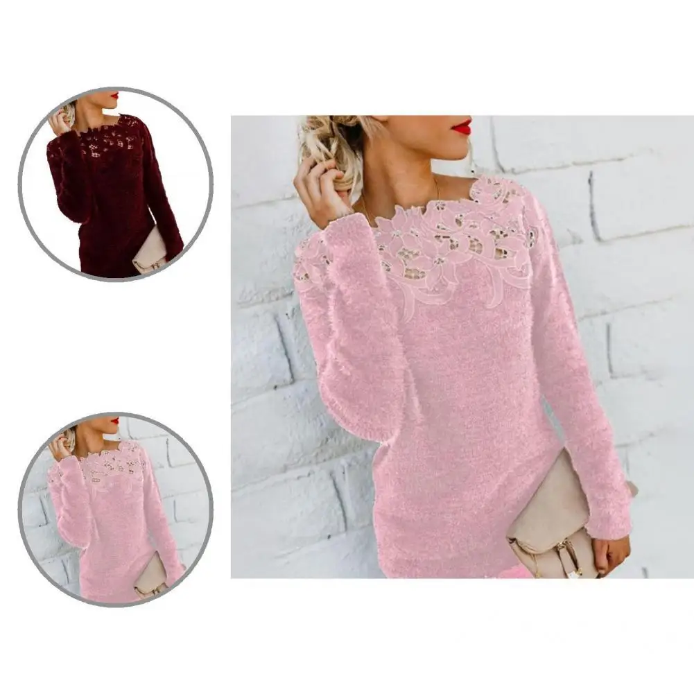 

Plush Autumn Winter Warm Knitted Sweater for Office Sweater Top Plush Autumn Winter Warm Knitted Sweater for Office