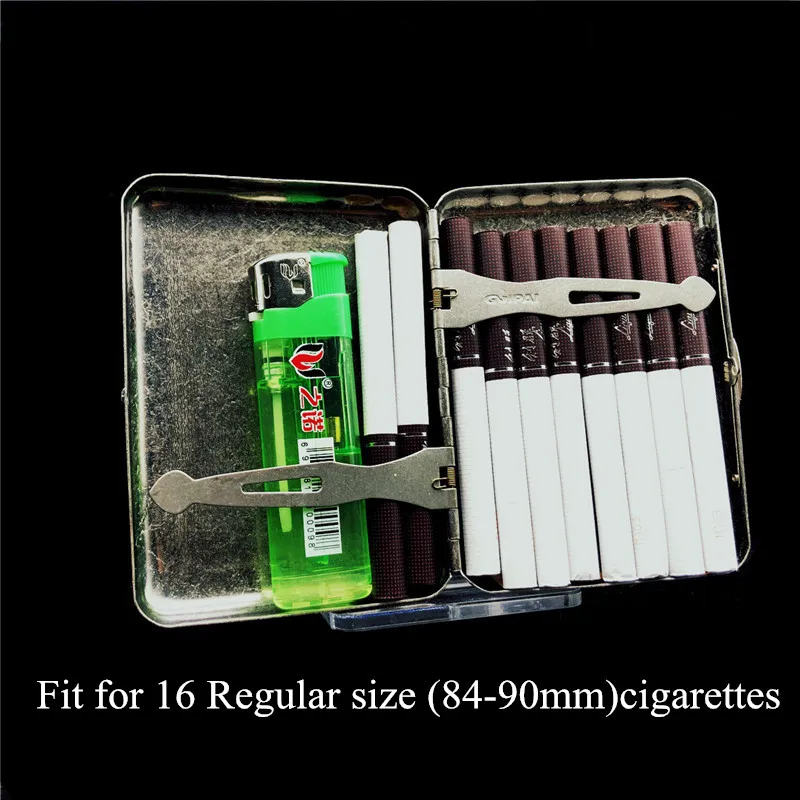 Металлический чехол для сигарет в винтажном стиле старого цвета 16 сигареты
