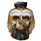 PopStar King певица Майкл Джексон хип-хоп пуловер унисекс 3D печать толстовки и Свитшот Осень Зима куртка