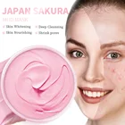 Маска для лица Sakura Clay Глубокая очистка пор глубокое очищение удаление черных точек увлажнение Увлажнение Отбеливание Укрепляющий Кожу maquiagem