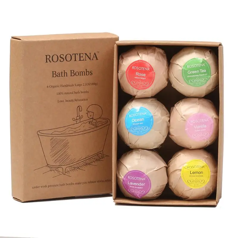 Mint Lavender Rose Flavor Organic Bath Bombs Bubble Bath Salts Ball For Essential Oil SPA Stress Relief Exfoliating LX3056