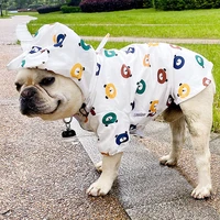 fashion bear print pet dog raincoat dogs rain coat pet clothes husky french bulldog pug waterproof outdoor kawaii dog jacket
