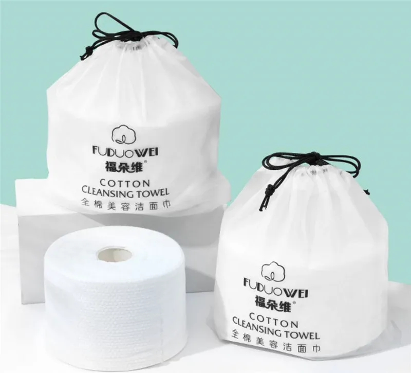 50 шт/рулон одноразовое очищающее полотенце для лица Многоцелевой макияж хлопок