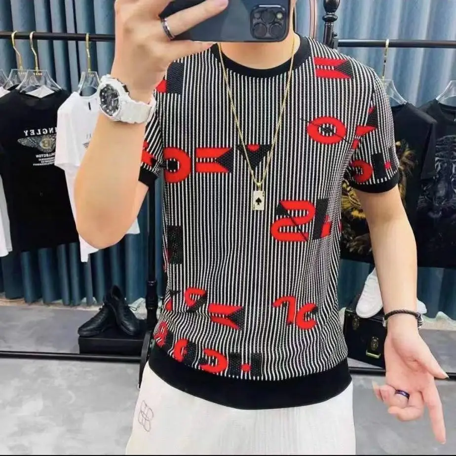 

Mesh Velvet Men's T-Shirt Various Colors Club Party Handsome Trend Luxury Sexy Ventilation Soft High Elasticity Unisex Clothing