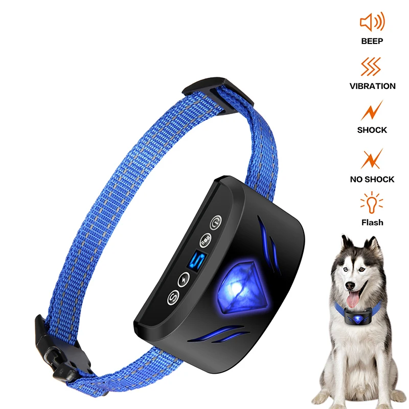 Ultrasonic Dog Bark Stop Anti Barking Dogs Training Collar Accessories USB Electric  Shock Pet Dog Repeller Anti Barking Stop