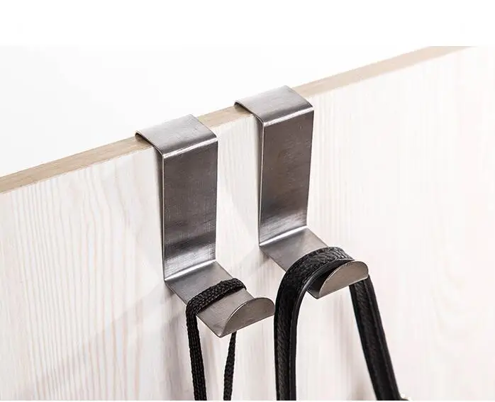 

Creative Color Z Type Stainless Steel Non-scratch Over Door Back Hanger Hook Rack