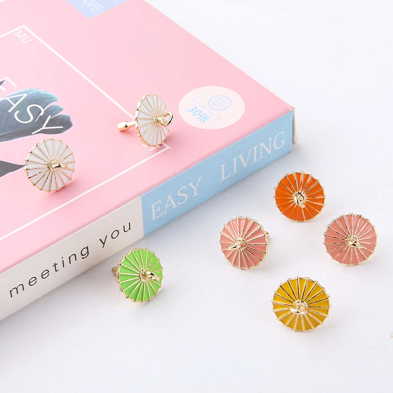 6 шт сплав капает Веселые мини серьги для девочек маленький зонтик сломанный