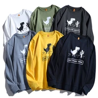 men sweatshirts 2021 spring and autumn male pullover fashion loose teenager boys student korean style plus size 4xl 5xl h89