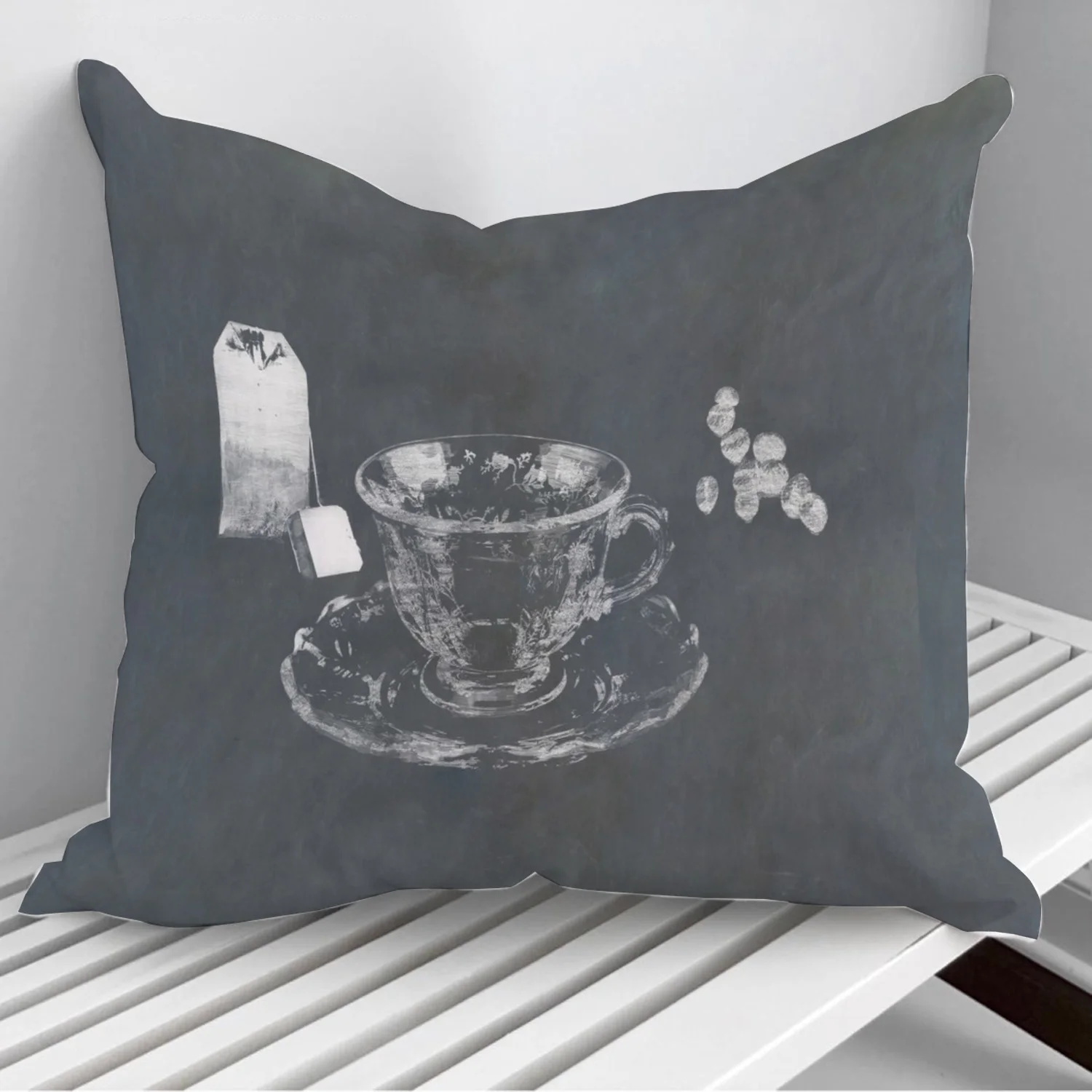 

Coffee or Tea Cup Pillowcase Decorative Sofa Cushion Case Bed Pillow Cover Home Decor Car Cushion Cover 45*45cm