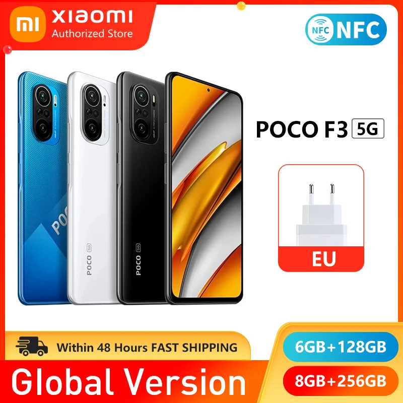

Global Version Smartphone POCO F3 5G 6GB 128GB 8GB 256GB Snapdragon 870 Octa Core 6.67" 120Hz E4 AMOLED Display Mobile Phone