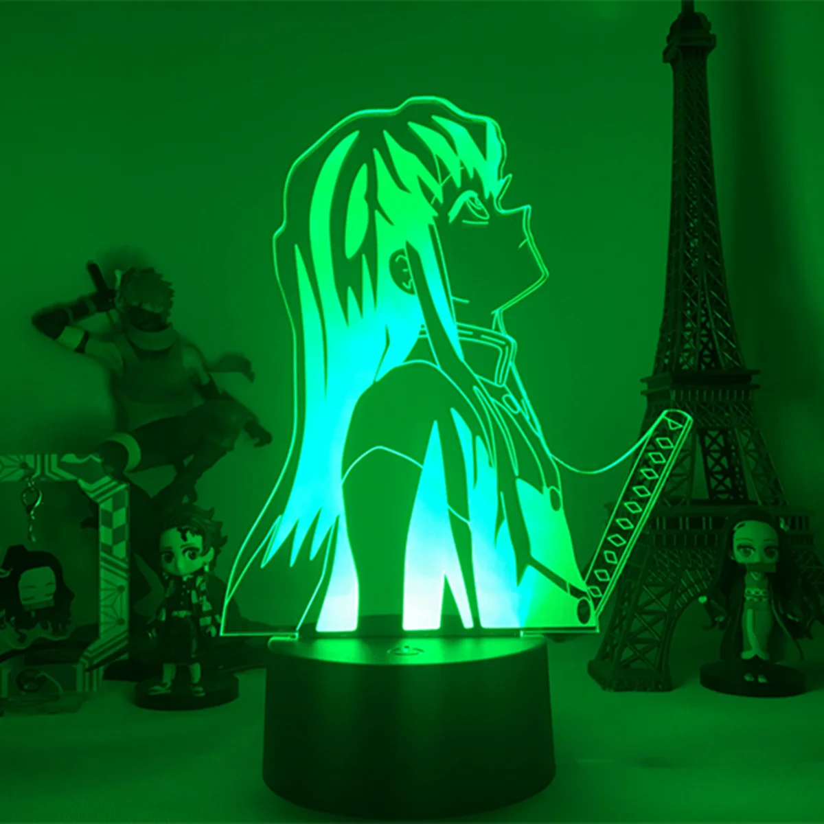 

Demon Slayer Anime LED Night Light Tokitou Muichirou Figure Model 3D Lamp Bedroom Decoration DIY Birthday Gifts Drop Shipping