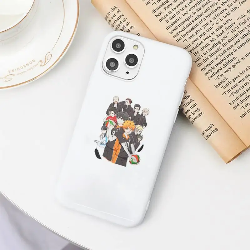 

Volleyball boy Kuroo x Kenma Haikyuu Phone Case Candy Color for iPhone 6 7 8 11 12 s mini pro X XS XR MAX Plus