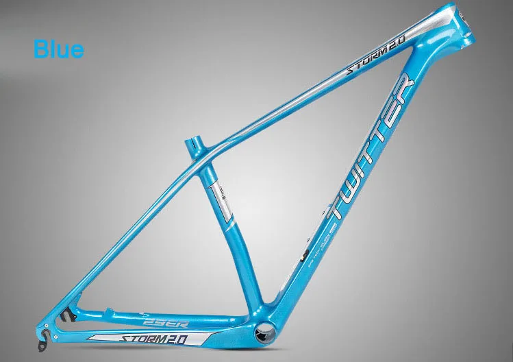Твиттер Storm2.0 MTB карбоновая рама 27,5*1" 17" велосипедная 29*1" 17" 1" XC велосипедная Рама 42*52 коническая трубка BB92 EPS БЫСТРОРАЗЪЕМНАЯ - Цвет: 29 Blue