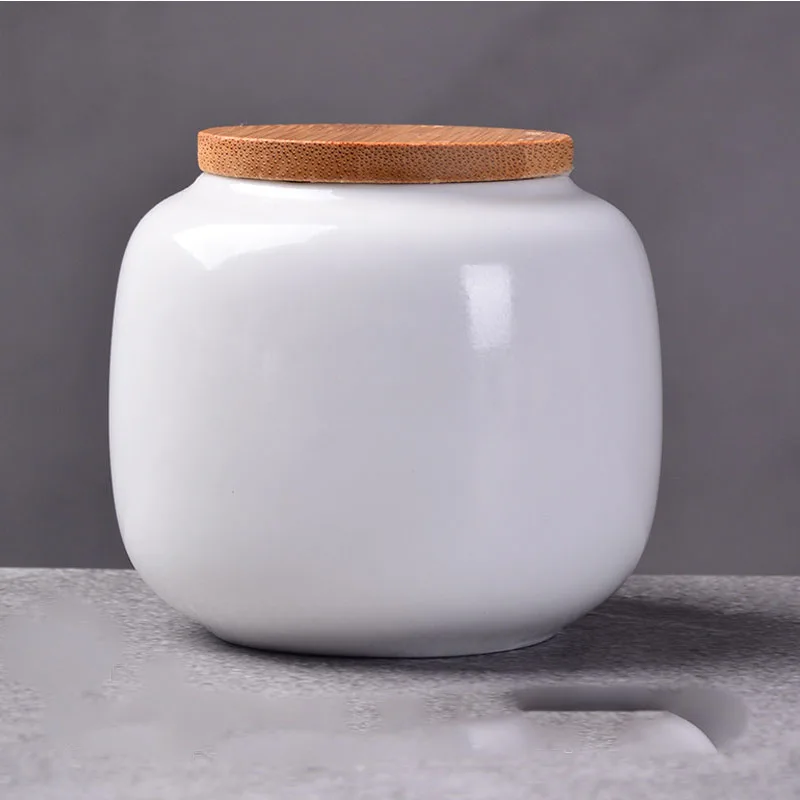 220ml Chinese Style Ceramic Storage Bottle Jar Colorful Tea Caddies Containers Kitchen Portable Travel Candy Coffee Snacks Jar - Цвет: ermine