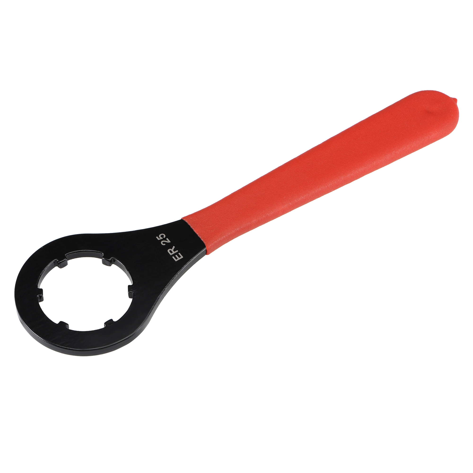 

Uxcell O-Type Collet Chuck Wrench Spanner for ER25 Lathe Clamping Nut with Red Non-slip Handle