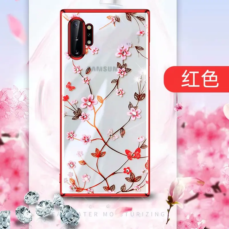 Фото SULADA Flower Series Bling Shining Diamond Crystal Hard back Plating Phone Case for Samsung Galaxy note 10 NOTE PLUS Мобильные SULADA Flower Series Bling Shining Diamond Crystal Hard back Plating Phone Case for Samsung Galaxy note 10 NOTE PLUS Мобильные