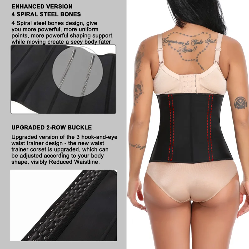Waist Trainer Women Body Shaper Plus Size Slimming Belt Faja Girdle Tummy Control Modeling Strap Latex Steel Boned | Женская одежда