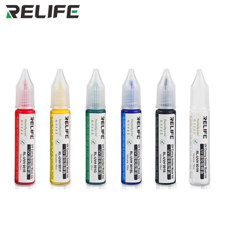 

RELIFE Welding Fluxes UV Glue Curable Solder Mask 10CC For PCB BGA Circuit Board Protect Soldering Paste Flux Cream Welding Oil