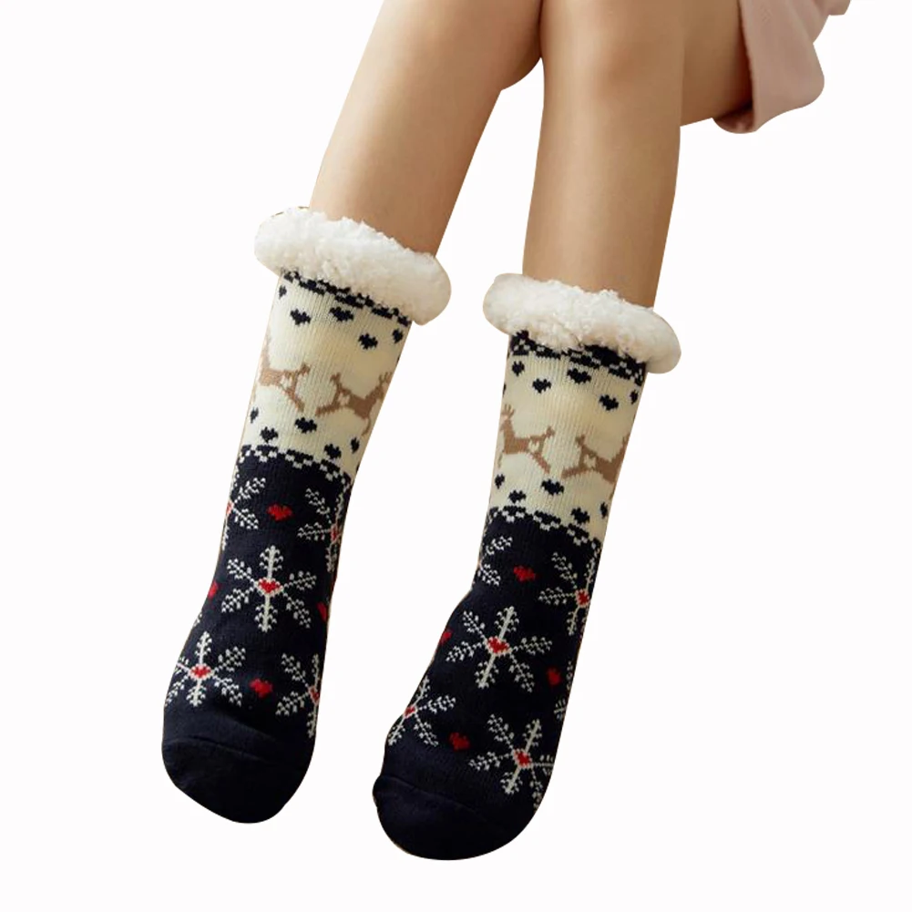 Женский мужской носок для взрослых шерсть утолщенные вязанные шерпа внутри