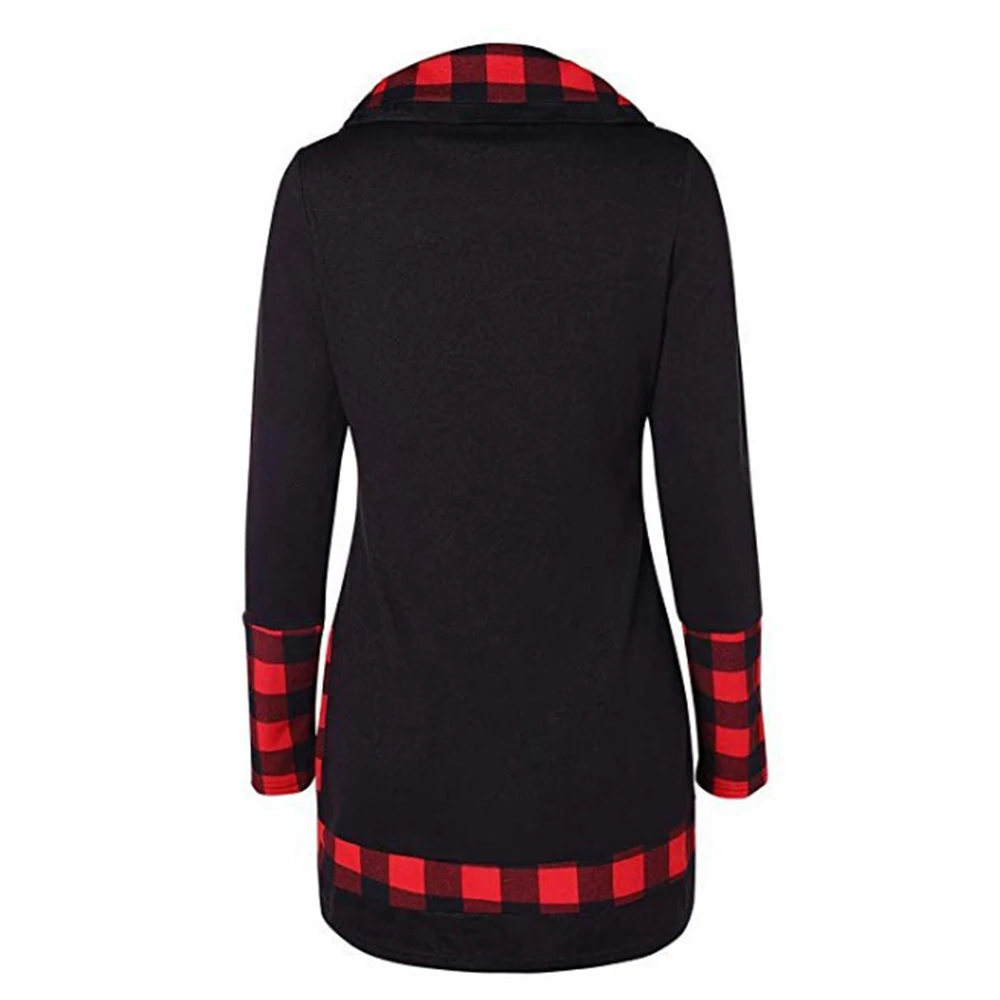 Женская Рождественская Толстовка с длинными рукавами свободное повседневное