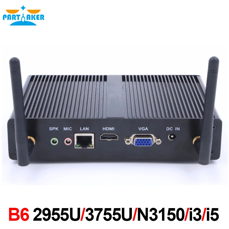 Core i3 4020Y i5 4200Y Partake Mini PC Windows 10 HDMI VGA dual display port mini HTPC mini computer Linux 2955U 4K TV box pc