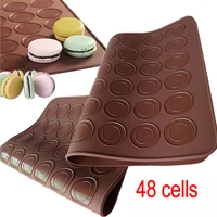 48 cavity silicone macaron macaroon pastry oven baking mould sheet mat kitchen tools non stick diy bakeware