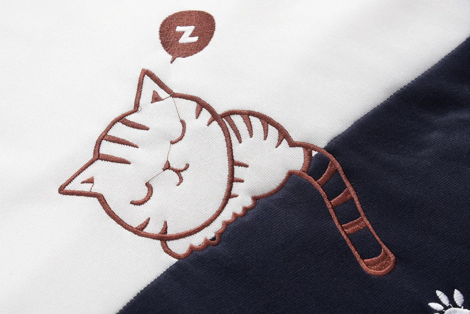 

Cartoon Cat Embroidered Sweater Women Spring Autumn Full Sleeve O Neck Patchwork Pullovers Female Casual Sweet Jumpers Tops