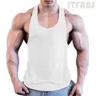 Мужская футболка без рукавов для спортзала Y-образный спортивный жилет для фитнеса майка для бодибилдинга Спортивная майка для мышц