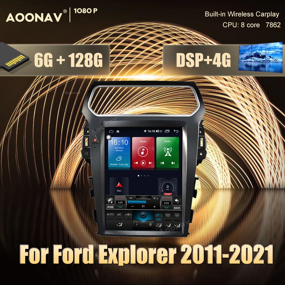 

128GB car radio 2din Android 10.0 For Ford Explorer 2011-2021 car multimedia player Stereo receiver GPS navigator